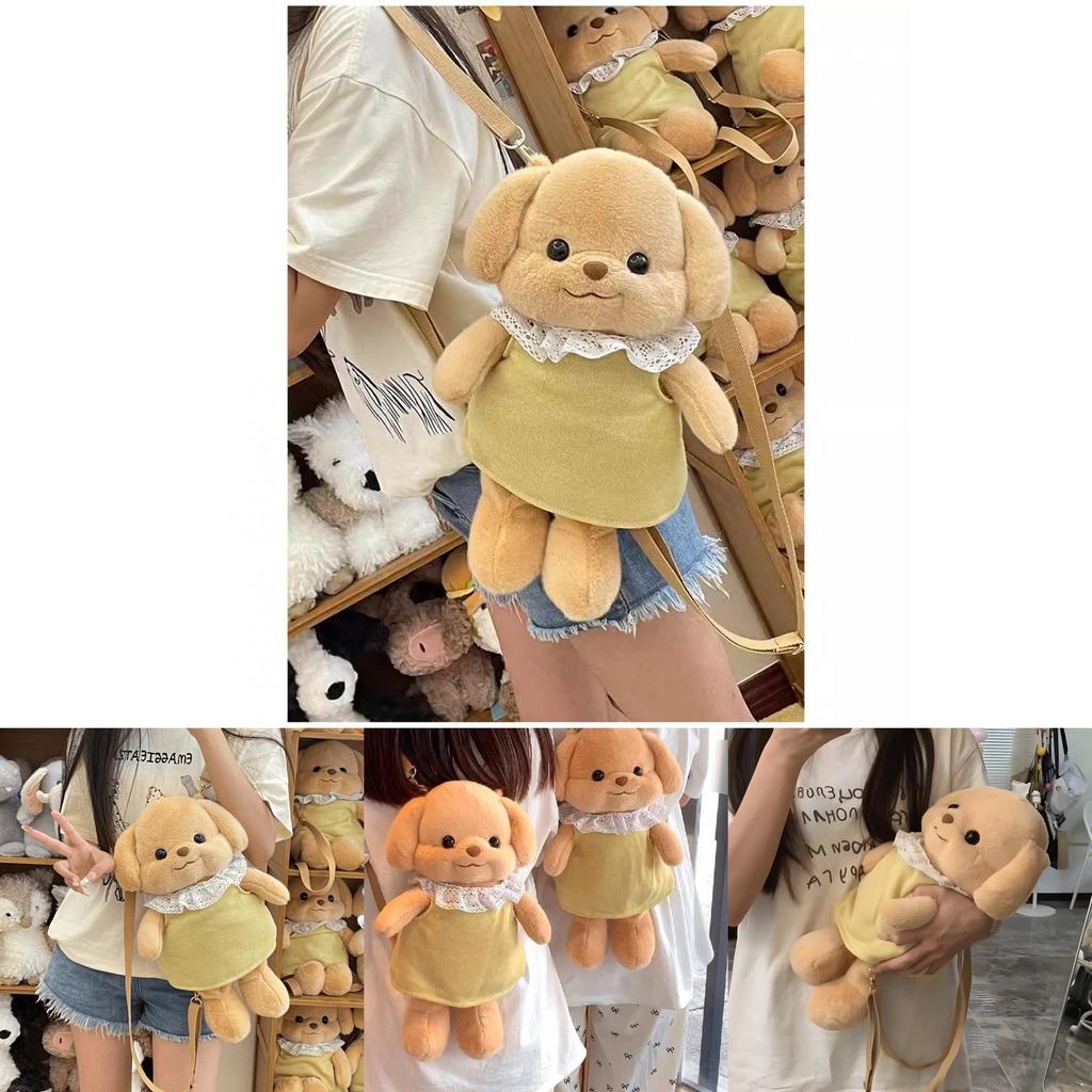 Adorable Small Nose Plush Backpack Toy Featuring Cute Sam Bear Poodle Dog Design