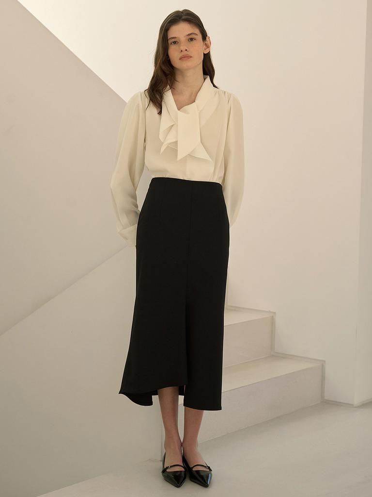Mommet Mermaid Slit Skirt Black