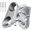 Quickly Install Outdoor Flag Holder Regulable Butterfly Clamps Rustproofed Aluminum Brackets Fit 1In Poles
