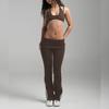 Yoga suit, trousers folded waist, flared pants, beauty back, bra, underwear, running Pilates two-piece set