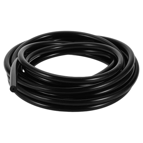 Hihaha Silikon-Vakuumschlauch Automobil-Vakuumleitung Hochtemperatur 15ft 1/8" 3.0mm ID 3.5mm Dicke 1 St. Schwarz