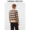 UR Men's 2025 Winter Color-Block Stripe V-Neck Knit Sweater