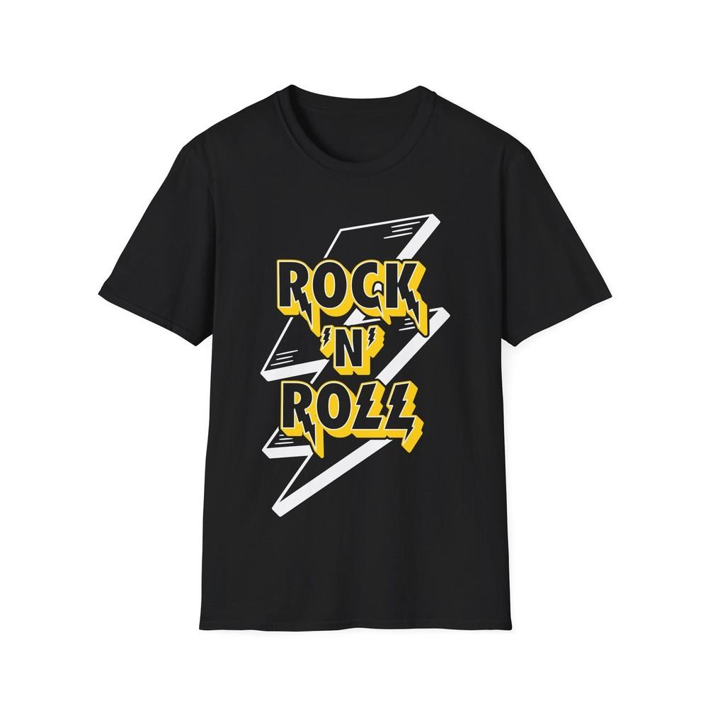 

Rock N Roll T-Shirt, Music Tee, Rock Music Logo, Rock Fan Gift, Rocker Top M