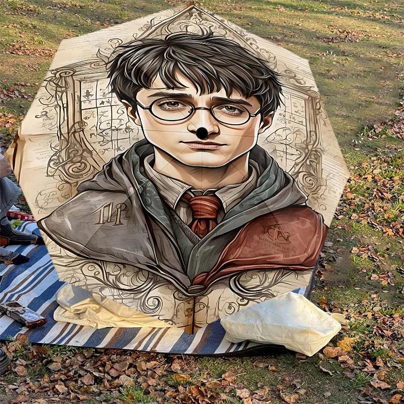 1PC Harry Potter Umbrella-8-Rib Reinforced, Automatic Open, Lightweight & Durable, Cute Fashion Accessory for Outdoor, D2695