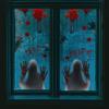 Electrostatic Window Ghost Decal Removable Halloween Bloody Decal  Wall Door