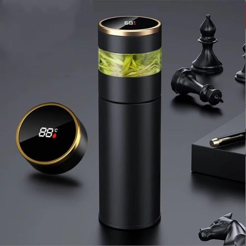 Separation Strainer Smart Thermos Bottle LED Temperature Display Vacuum Insulated Mug  Office