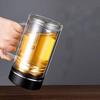 Fuguang Double-Layer Glass Office Tea Cup with Handle