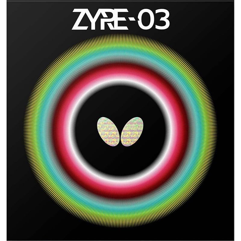 Butterfly Table Tennis Rubber, Zaia 03 High Tension Inverted Rubber, Spin & Ball Control, Black, 2.7, 06140