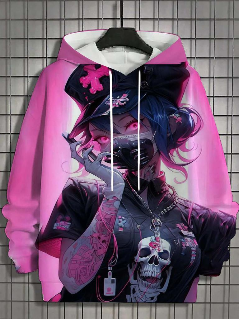 Heren Hoodie Bad Girl Tattoo Sexy Beauty Patroon 3D Geprinte Top Herfst Nieuwe Mode Casual Hip Hop Neutrale Hoodie Tops