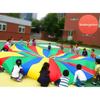 Parachute de jeu arc-en-ciel de 4 mètres pour enfants, Jouet d'activité de groupe en plein air, Jeu de parachute pour préscolaires, Fêtes, Cours de gymnastique, Matériau en nylon