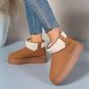 Snow Boots, Autumn and Winter Plus Plus Size Classic Couple Style, Anti Slip, Waterproof, and Plush Thick Low Cut Cotton Shoes