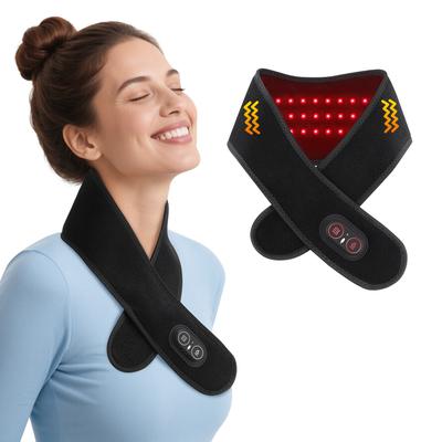 Durable And Safe Electric Red Light Heating Neck Belt 660-850Nm Infrared Therapy Neck Pain Relief Cervical Protection Neck Vibration Massage Pad