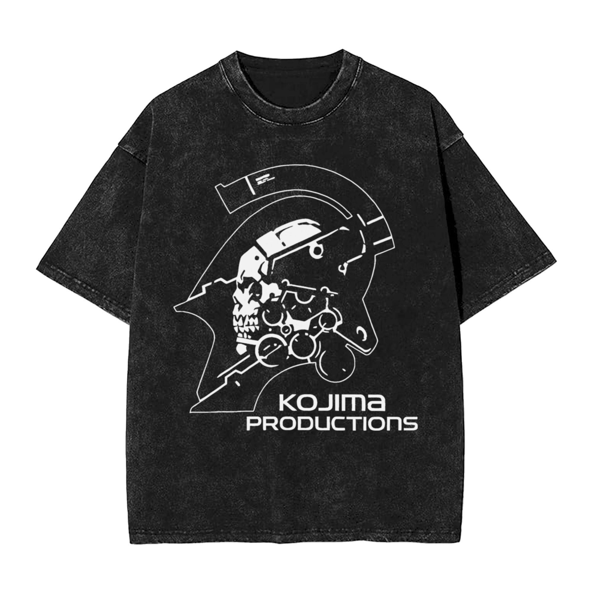

Death Stranding Kojima Game Printed T Shirts Vintage Hip Hop Washed TShirt Cotton Oversize Short Sleeve Tees Men Women Clothing S