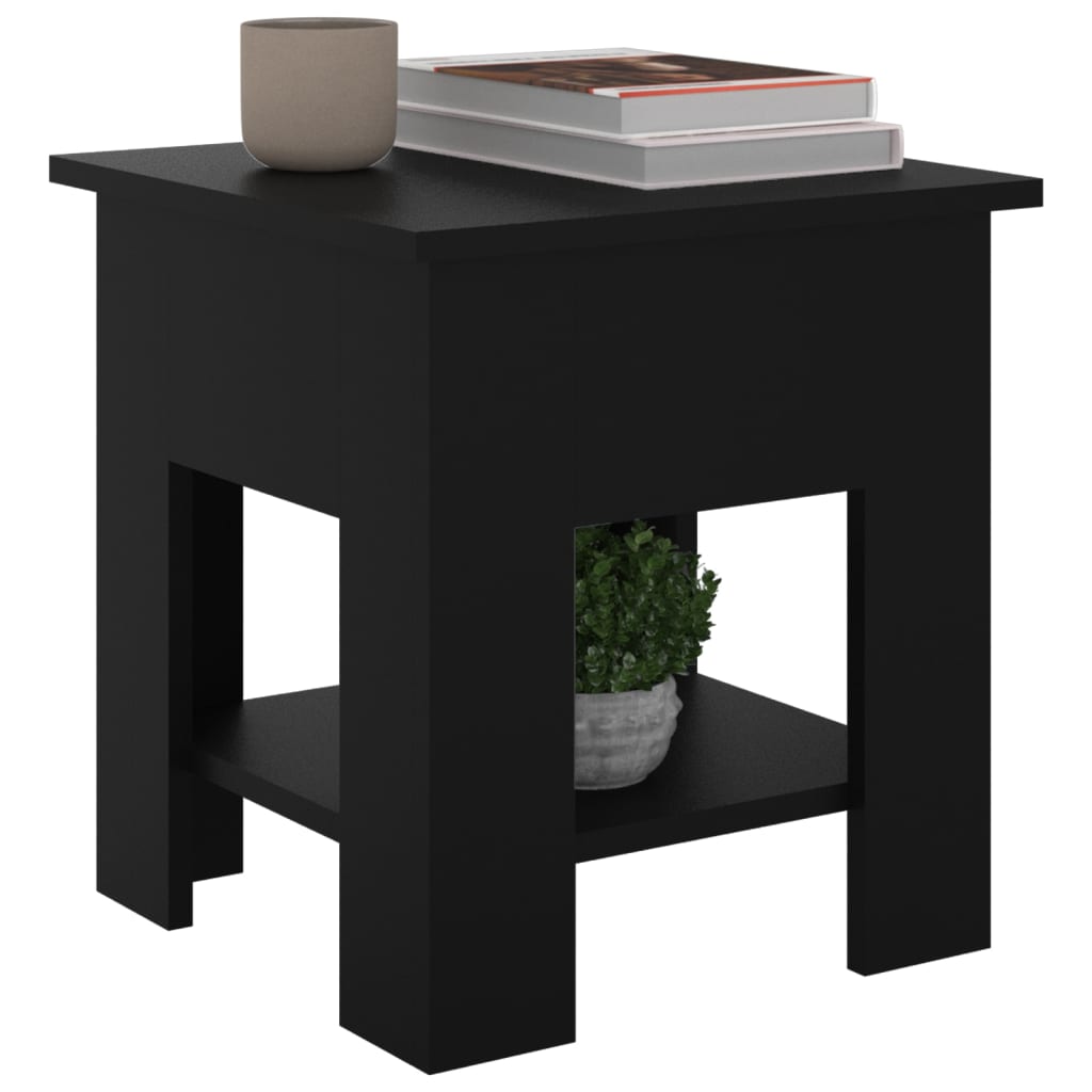  Coffee Table, Black, 40x40x42 Cm, Wood-based Material