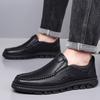 Solid Color Fashion Casual Loafers for Men Spring Autumn New Designer Leather Shoes Male Light Platform Driving Shoes Man