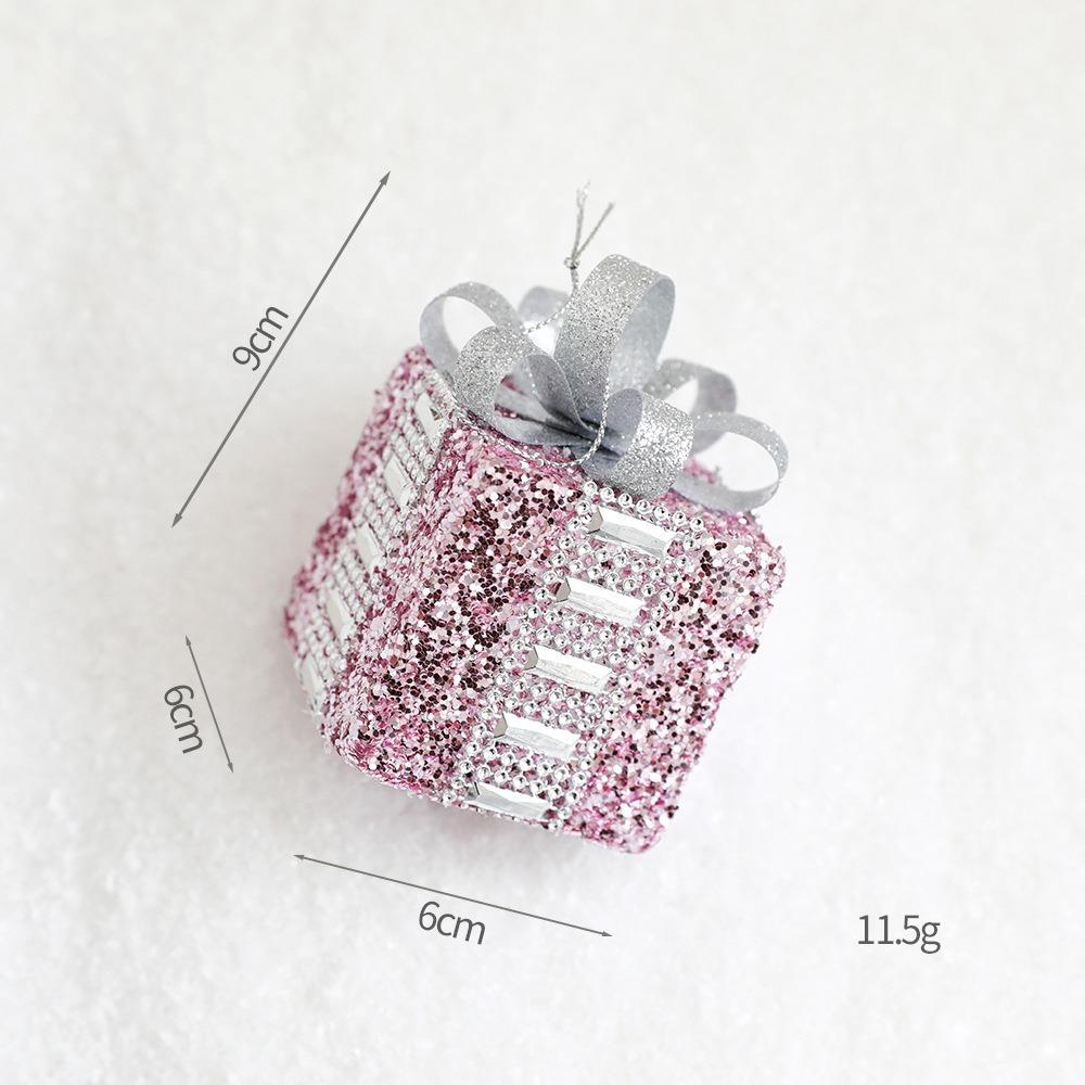 Foam Ball Bow Tree Top Star Christmas Tree Ornaments Pink Christmas Ball