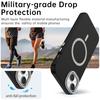For iPhone 15 Plus/14 Plus Case Compatible with MagSafe TPU+PET Phone Cover with Rhinestone Decor Lens Frame