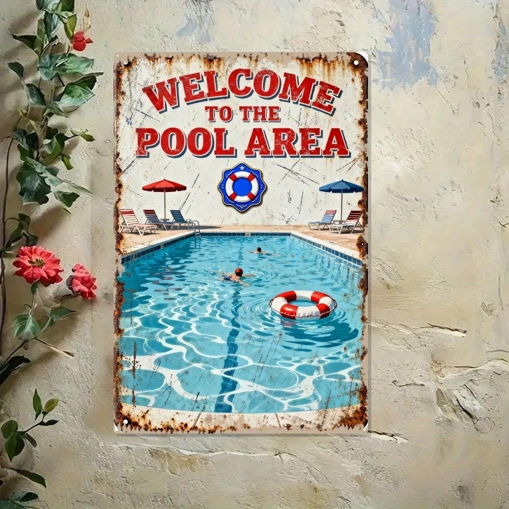 Retro Style Metal Wall Plaque for Home Decor