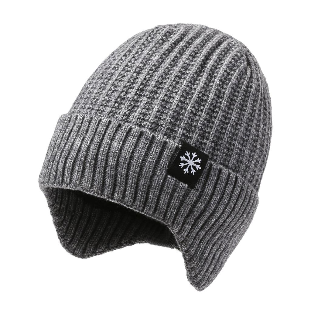 Winter Wool Cap Outdoor Warm Velvet Thick Knitted Cap Men Cold Ear Protection Cap