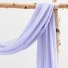 Chiffon Wedding Arch Draping Fabric,70X600cm Sheer Backdrop Curtain Chiffon Fabric Drapery for Wedding Archway Ceremony Party