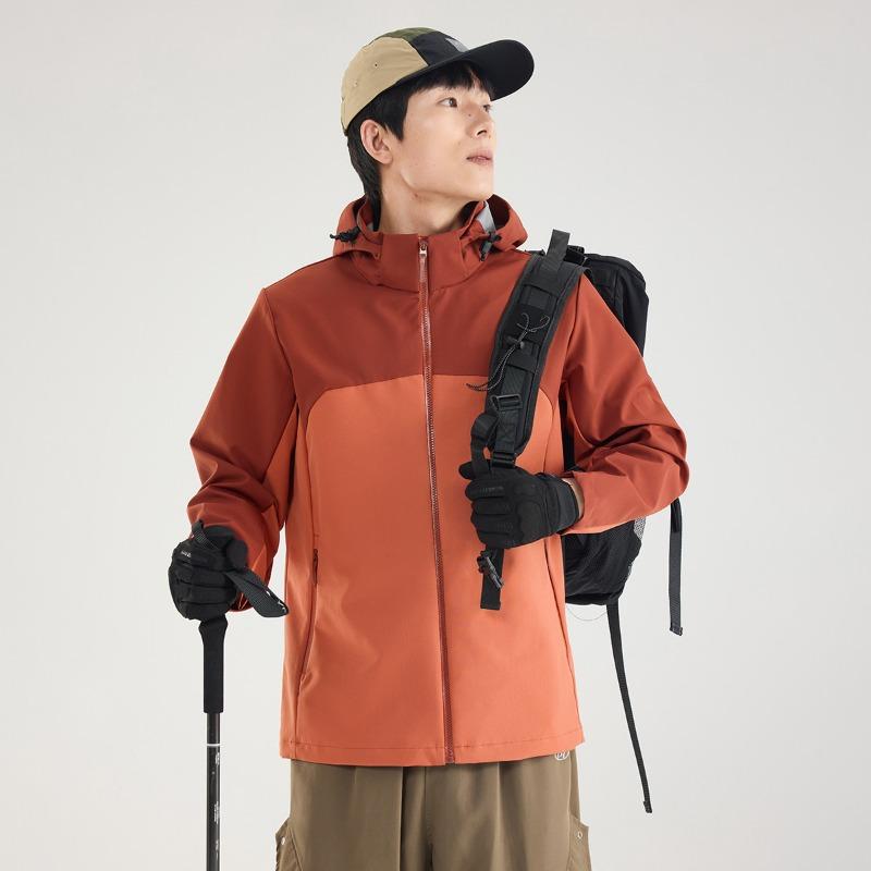 Women's Windproof and Waterproof Jacket Insulated Shells Raincoat Interchange Jacket with Hood Outdoor Hiking