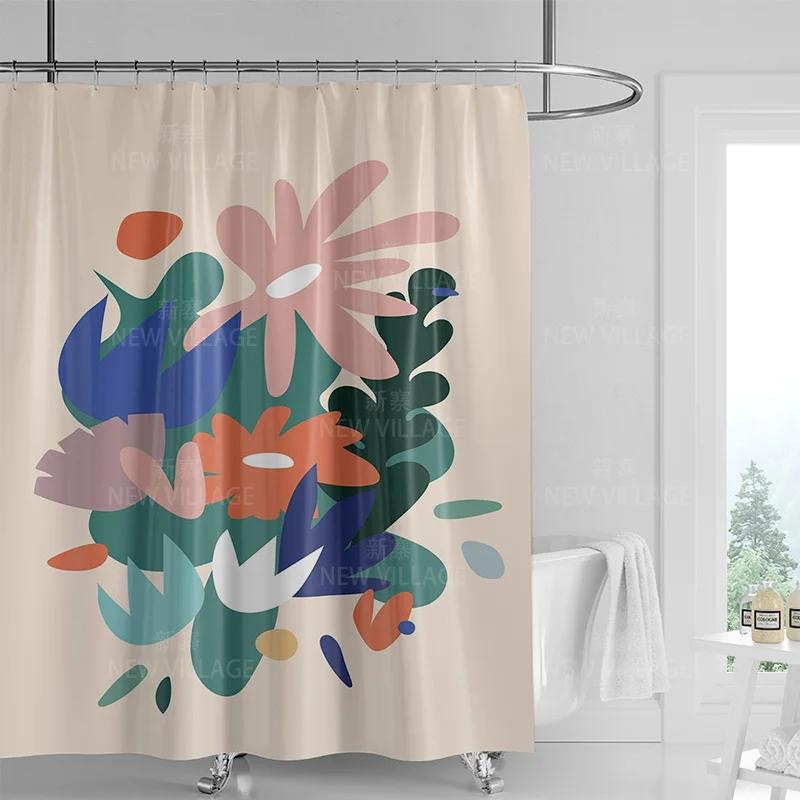 

Whimsical Nature-Inspired Shower Curtain With Rainbow And Sunset Design For Relaxing Bathroom Decor W60H190(CM)-1 Pcs