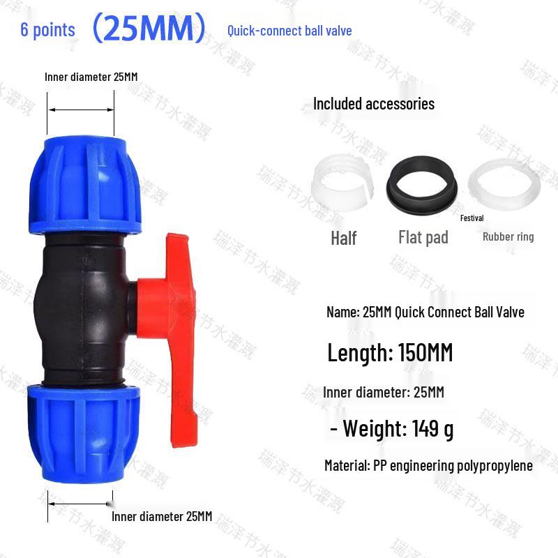 Blue Cap Quick Connect Water Pipe Fittings: No-Heat Fusion Repair Elbow, Tee, Ball Valve, Union Accessories