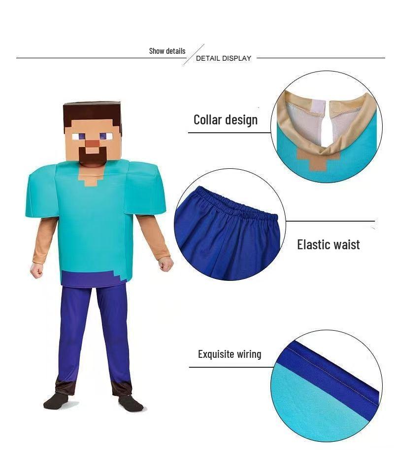 Halloweenský Minecraft Diamantové brnění Cosplay Kostým pro Děti