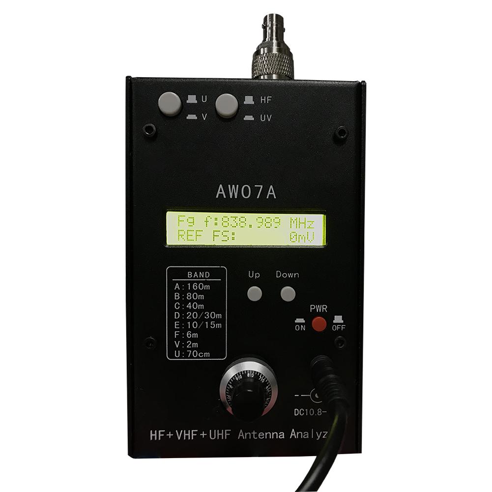 HF/VHF/UHF AW07A 1.5-470MHZ 160M Multiband Antenna Analyzer with 1.0 To 9.99 SWR SWR Antenna Meter Tester Antenna Analyzer Meter