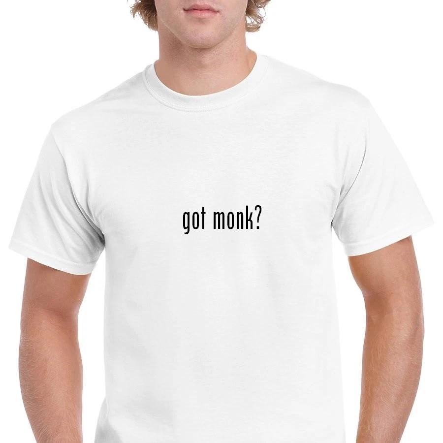 

got monk  100% cotton T-Shirt Tee Shirt Gildan Black White S-5XL 4XL