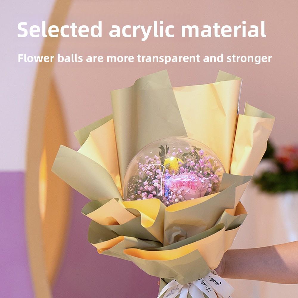 Transparent Flower Packing Box Acrylic Flower Bouquet Ball  Wedding Birthday Party Decorations