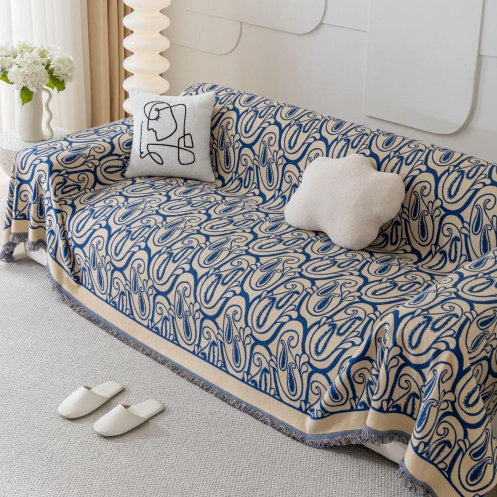 Paisley-Sofakissenbezug, doppelseitiger Couchbezug, Sofa-Schonbezug, universeller Anti-Katzen-Sofabezug, 1,2,3,4-Sitzer-Bandana-Decke