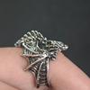 Retro Vliegende Draak Open Ring Mannen Drakenjaar Dominerende Wijsvinger Ring Niche Accessoires