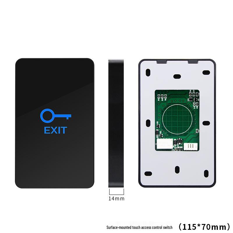 Touch Access Switch: Auto-Reset Narrow Door Open Button, 86-Type Surface Mount Panel