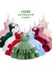 Girls' Formal Pearl-Embellished Princess Dress with Ribbon for Weddings and Special Occasions
