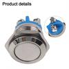 1 Pcs Waterproof Momentary Switch 12V Metal Push Button