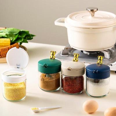 Little Bear Glass Spice Jars Set (5-Pack)