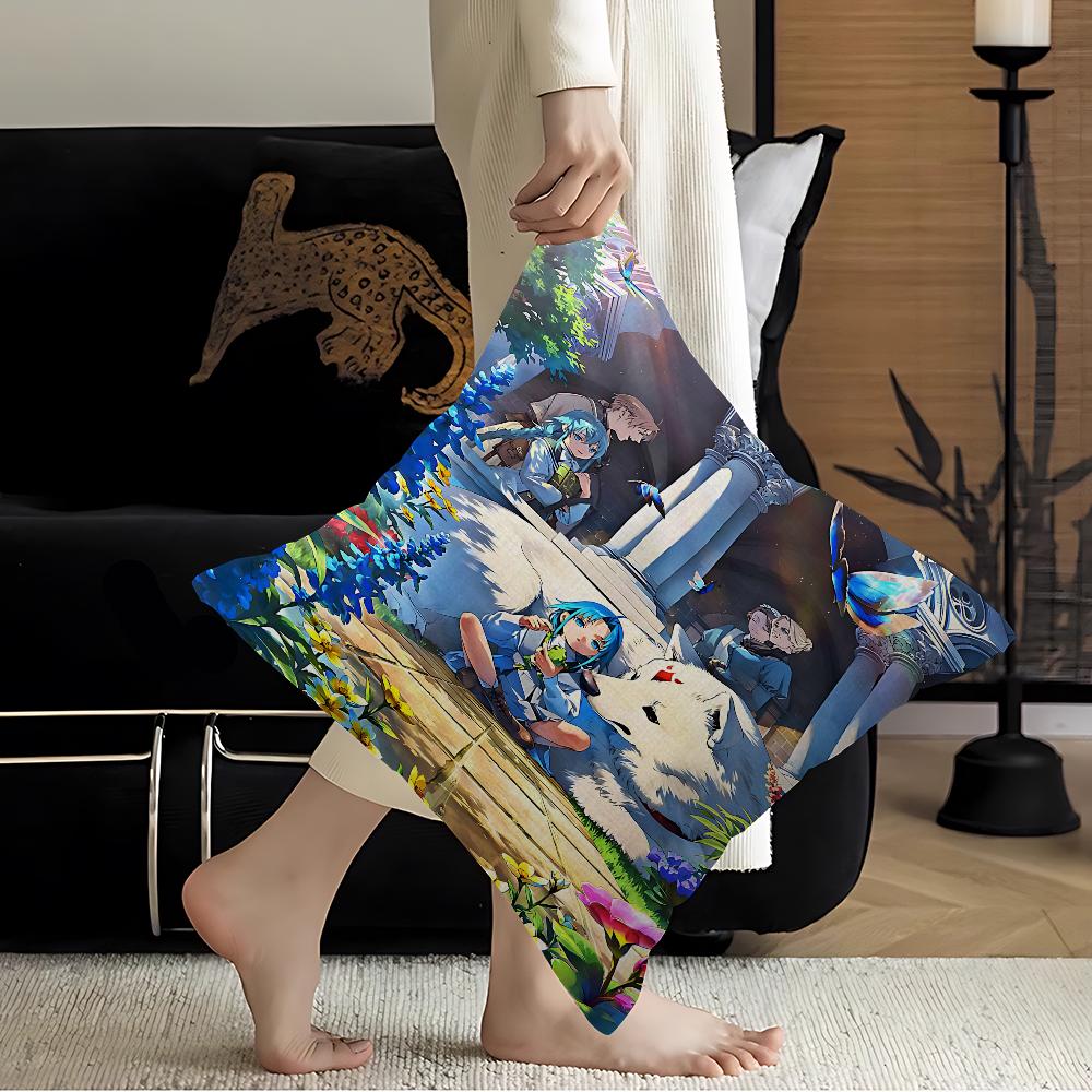 Classic Anime Mushoku Tensei Maple Design Cushion Cover Happy Autumn Harvest Decor Holiday Decorati Pillow Cover