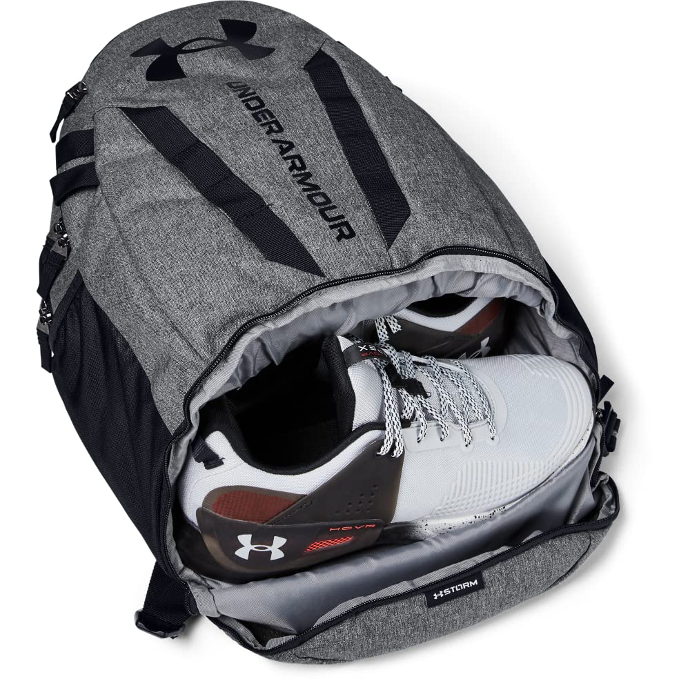 Under Armor Hustle Backpack, Black (002)Black, One Size Fits All