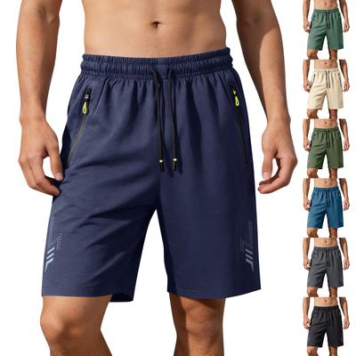 Pantaloni scurți de vară pentru bărbați, cu uscare rapidă și buzunare cu fermoar, ușori, sportivi, pentru sală, alergare, antrenament, pentru activități în aer liber și uzură zilnică