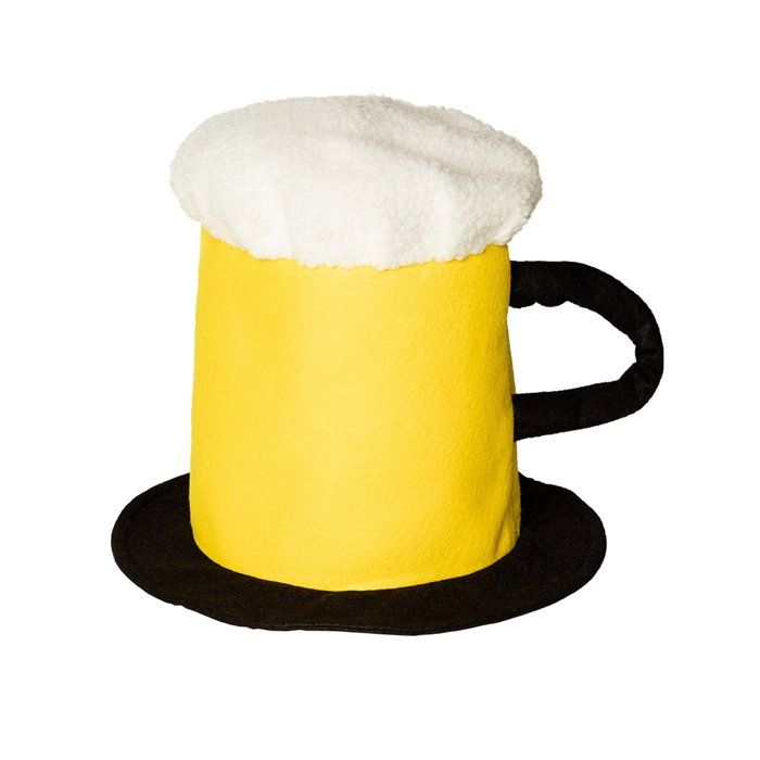 Chapeau haut de forme - Fête de la bière - Jaune - Adulte - Intérieur
