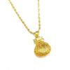 Golden Lucky Bag Good Luck Amulet Pendant Necklace Men Women