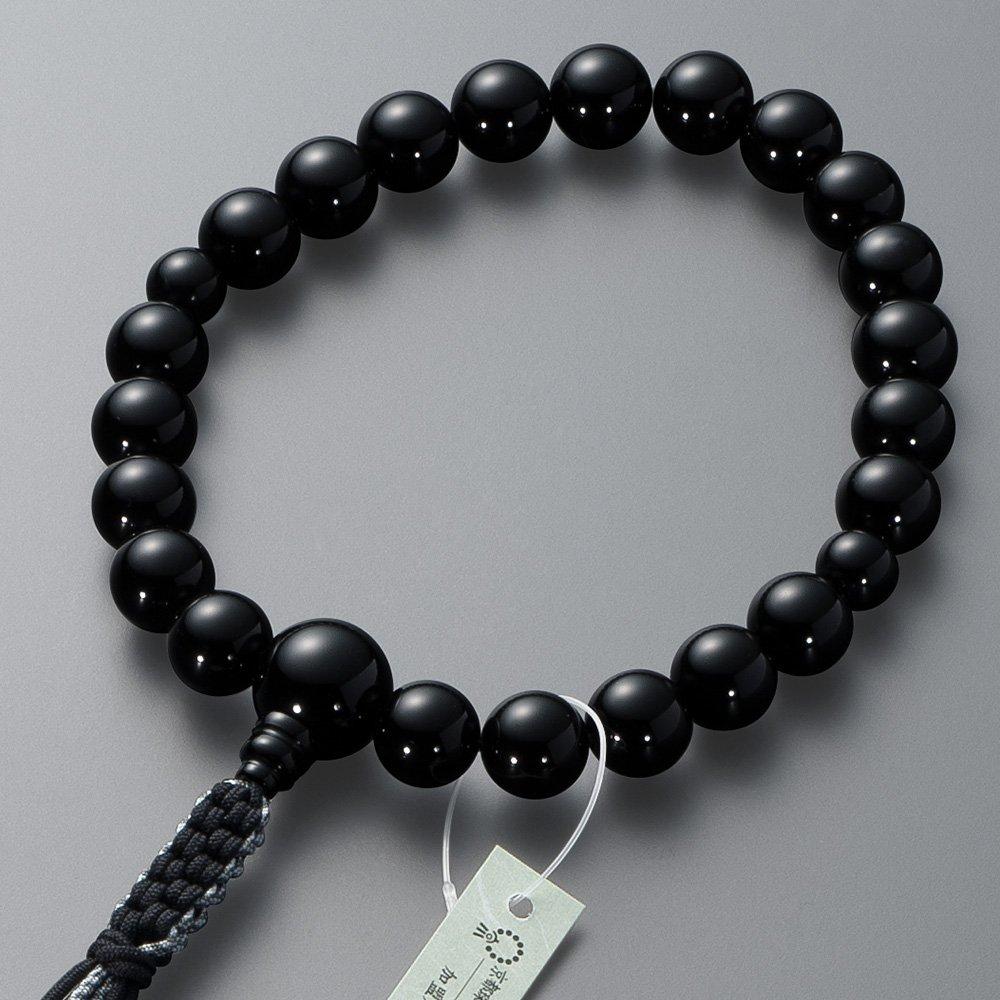 Buddhist altar store Takita Shoten Prayer beads Jodo Shinshu authentic prayer beads Black onyx 22 beads Pure silk string tassel Kyoto prayer Honren