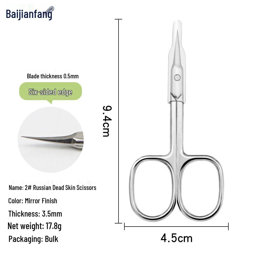 Stainless Steel Pointed Cuticle Scissors - Professional Manicure Tool for Delicate Skin Removal.