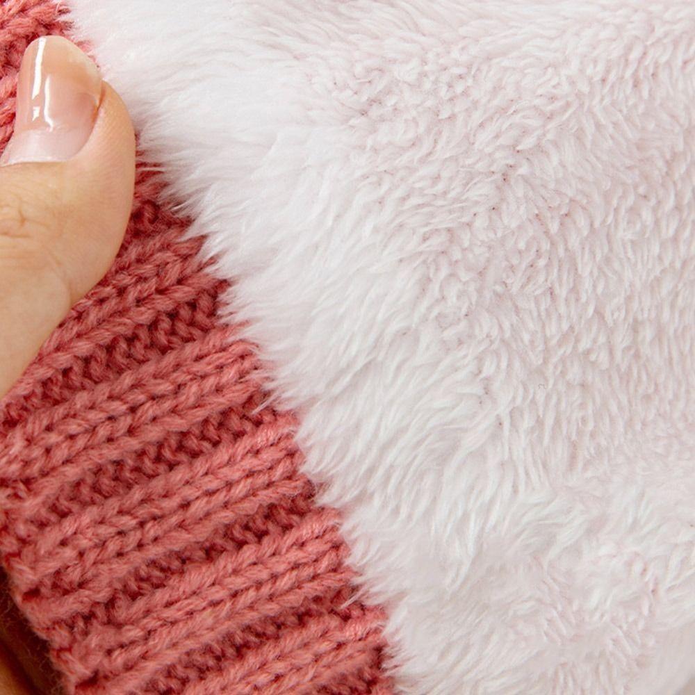 3Pcs/Set Thicken Winter Hat Scarf Gloves Set Plush Lining Touchscreen Gloves for Men Women