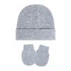 4 Set Baby Bonnet Cap Feature Foldable Edge with Mittens Cotton Fabric Gentle On Sensitive Skin Multiple Color Available
