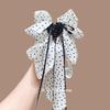 Polka Dot Bow Claw Clip: Elegant Women's Hair Accessory