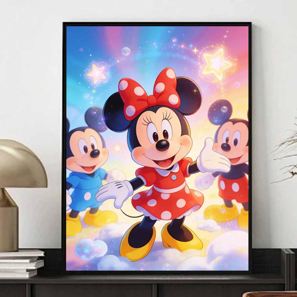 Disney 5D DIY Full Circle Diamond Painting Kit Mickey Minnie Home Wall Decor Gift