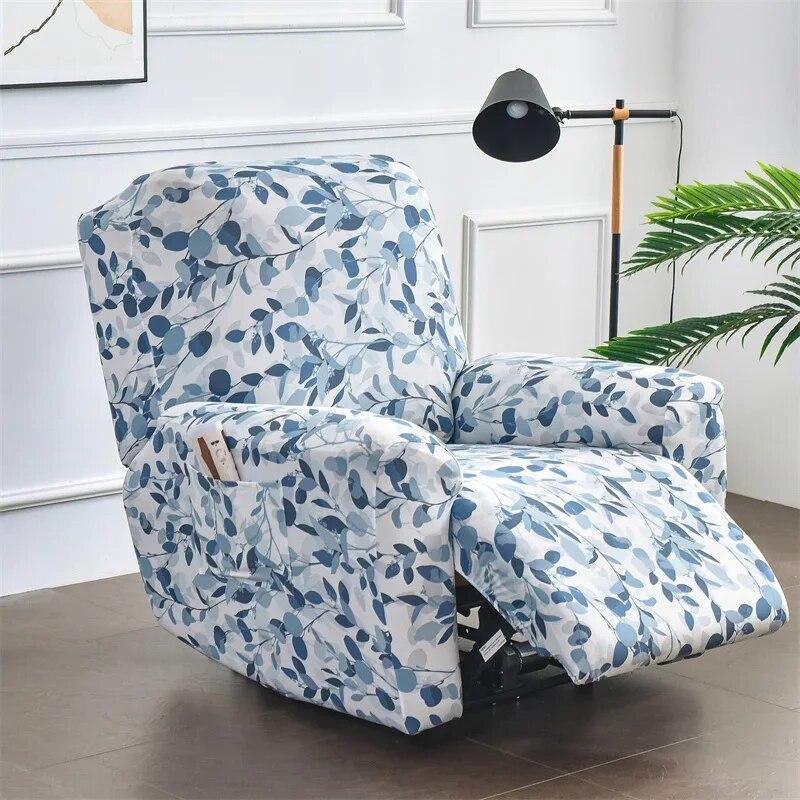 Nordic Flowers Recliner Sofa Covers Lazy Boy Elastic Sofa Protector Slipcover Relax Armchair Cover Lounge Home Pets Anti-Scratch
