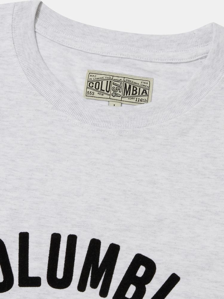 COLUMBIA UNIVERSITY Cu 1754 Arch Logo S/S T-Shirts L Grey